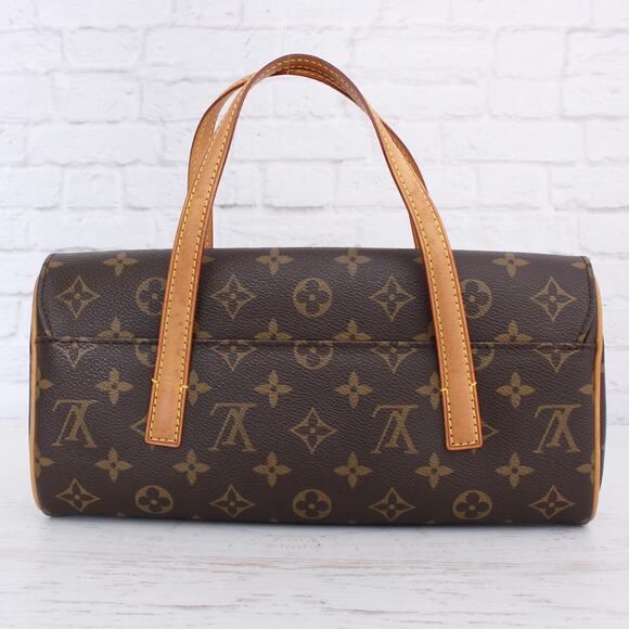 Louis Vuitton Sonatine Monogram Leather Satchel Handbag Brown - Picture 5 of 12